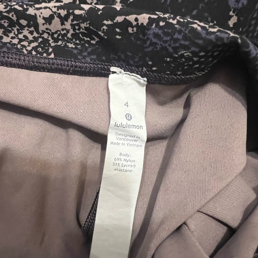 Lululemon Leggings Wunder Under Hi-Rise 25” Tight Rip Wave Purple Thunder Black - Picture 7 of 9